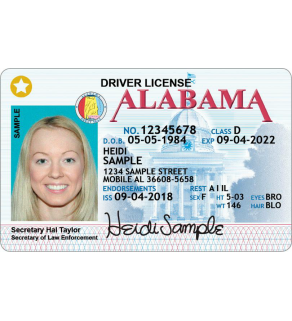 Alabama Driver's License, Enhanced (Novelty)